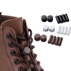 Olian No-tie Lazy Shoe <strong>Laces</strong> Black <strong>Brown</strong> Elastic Round Rope Shoelaces for Men Women High-top Hiking <strong>Boots</strong> - Product Image 1