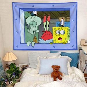 Cute Cartoon <b>Wall</b> Hanging Funny Squid Tapestry Cool Aesthetic Backdrop for Bedroom and Home Decoration - Product Image 2