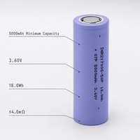 Cellule cylindrique INR21700 de qualité A, 3.6V, 5000mAh, 50p 50 50t, à languettes complètes, décharge 10C 12C, NCM 5500mAh, Linkdata 55p