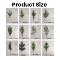 Vente en gros de branches de pin artificielles en plastique style multiple plantes vertes aiguilles de pin artificielles Noël pour la décoration de la maison