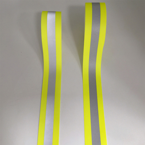 Nouveau film de transfert de chaleur réfléchissant segmenté à la mode Hi Vis Silver 50mm ruban de vinyle PU jaune - Product Image 5