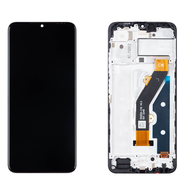BF6 100% Tested Premium Lcd for Tecno Pop 7 Display Touch Screen Digitizer Assembly with Frame