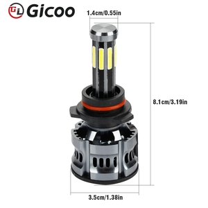 Gicoo X8, Faro LED de 8 Lados para Automóvil, Bombilla LED Modificada H4 H7 H11, Faro LED X8 para Auto, Gran Venta - Product Image 6