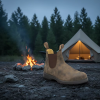 Bottes de travail de randonnée de sécurité vintage pour hommes, bottes de cow-boy du désert, bottes rétro en cuir imperméable pour hommes