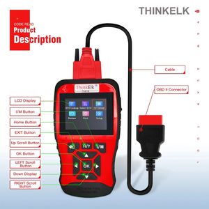 Lecteur de code de diagnostic OBD2 THINKELK TK618 Kit adaptateur 8 broches pour Polaris ATV RZR Ranger General Sportsman ACE Slingshot - Product Image 5