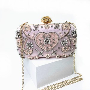 Fashion Beaded <b>Clutch</b> Handmade Beaded Rhinestone Evening Bag Party Dress Handbag for Women - Product Image 3