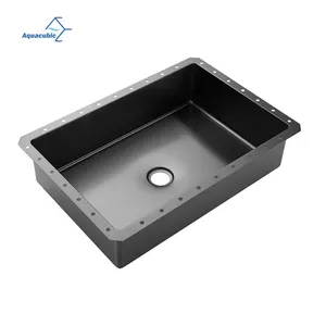 Factory Wholesale Undermount Decorated Stainless Steel Rectangular Laundry Hotel Bathroom Hand Wash Sink