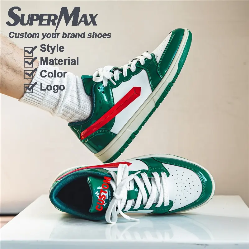 Hip Hop Sneakers Men Shoes Classic Vintage Green White Sneakers Men Casual Shoes Tennis Men Gym Running Skate Shoes Sneakers