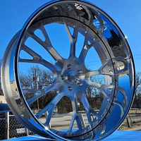 Jantes de voiture forgées RCSR personnalisées en argent 6x139.7 5x127 5x114.3, 22 24 26 28 pouces, jantes profondes pour Mercedes Classe G