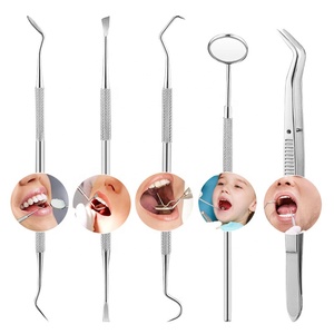 ชุดตะขอสแตนเลส5 in 1สำหรับทำความสะอาดคราบฟันกำจัดคราบหินปูนสีดำ - Product Image 6