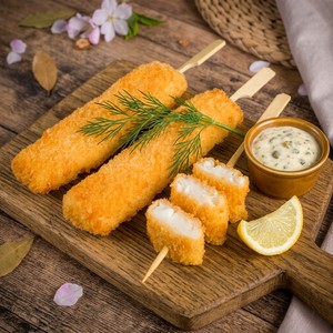 Spiedini di Calamari Fritti Congelati Croccanti e Dorati - Antipasto di Mare Impanato Premium per Ristoranti e Forniture al Dettaglio - Product Image 4