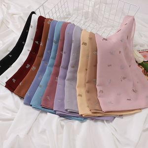 ผ้าพันคอชาติพันธุ์สี่เหลี่ยมจัตุรัสขนาดเล็ก90*90ซม. ผ้าพันคอผ้าพันศีรษะผ้าโปร่งลายเสือดาวประดับมุกใหม่ - Product Image 2