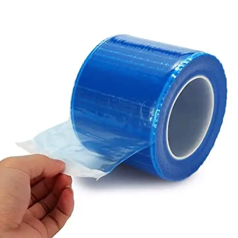 Dental Barrier Film Roll 1200 Sheets Tape 4'' x 6'' Thick Disposable Protective PE Film with Dispenser Box for Dental Tattoo