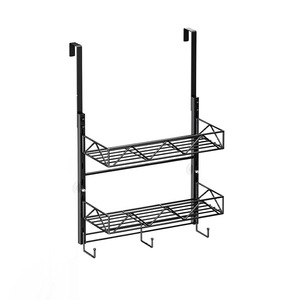 Organizador de Almacenamiento para Puerta, 5 Niveles Ajustables, con Ganchos para Sombreros y Abrigos, Multiusos, Instalación sin Taladro, para Dormitorio, Cocina, Sala de Estar - Product Image 5