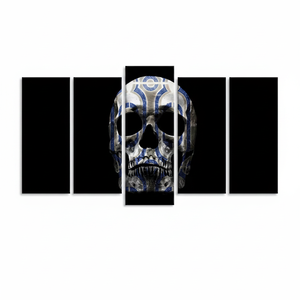 Ornate Skull <b>Canvas</b> Print: Abstract Gothic <b>Wall</b> Decor,SET OF 5 <b>CANVAS</b> - Product Image 2