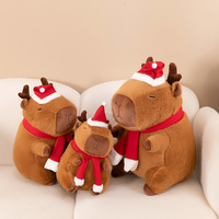 Peluche Capybara de Noël, Jouet en Peluche pour Enfants, Adorable Poupée en Tissu, Vente en Gros Disponible
