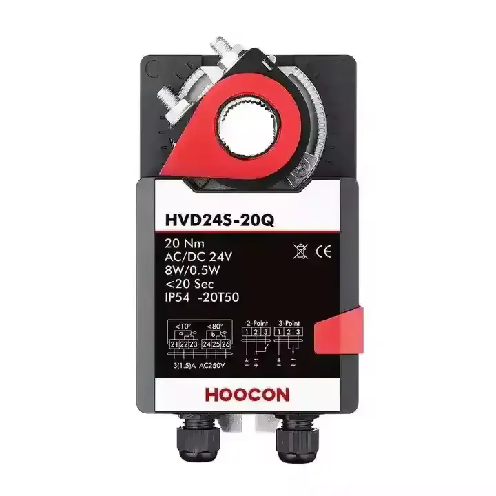 Factory Sale On-Off Control 20Nm Damper With Auxiliary Switch Fast Running Damper 24v Actuators