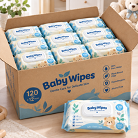 120 lingettes humides jetables multi-usages pour bébé, sans parfum, biologiques, pour les soins du bébé à domicile, approvisionnement en vrac