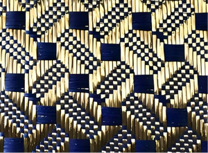 Rouleau de tissu hybride carbone-kevlar à motif de chapeaux de blé pour panneaux de porte intérieurs et incrustations de tableau de bord automobiles - Product Image 2