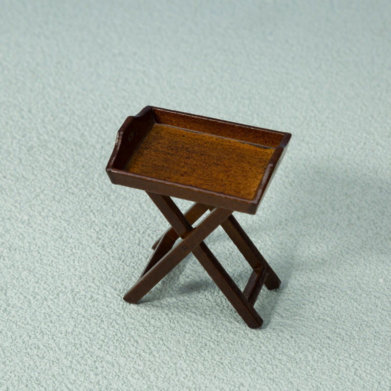 Walnut color bracket tray