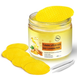 แผ่นทำความสะอาดผิวหน้าออร์แกนิคจากฝ้ายธรรมชาติ ผลิตตามสั่ง OEM พร้อมโลโก้ส่วนตัว  ดูแลผิวด้วยกรดโคจิกและขมิ้น  รับผลิตแบรนด์ส่วนตัว - Product Image 1