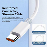 Câble de charge super rapide USB-A vers Type-C 120W, cordon de charge rapide 55W 67W 90W pour téléphone portable