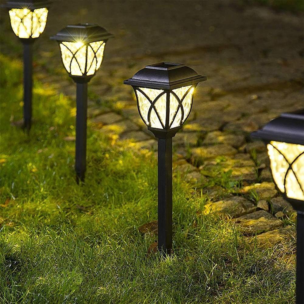 Solar Powered Outdoor Patio Pathway Decoration Landscape Waterproof Lawn Lamp Solar Spot Lights Led Solar Bollard Garden Lights