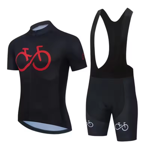 Traje de <span class=keywords><strong>Ciclismo</strong></span> de <span class=keywords><strong>verano</strong></span> personalizado, <span class=keywords><strong>conjunto</strong></span> de pantalones cortos de camisa de manga corta para hombres, transpirable, absorbente del sudor, secado rápido, ligero - Product Image 3