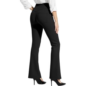 Pantalones de Vestir de Corte Bootcut para Mujer FOXA, Cintura Alta, Elásticos, con Bolsillos, para Oficina y Negocios - Product Image 2