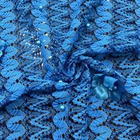 Tissu en dentelle double face 100 % polyester 155 cm, écologique, avec motif boules 3D, idéal pour les vêtements de nuit pour filles/femmes