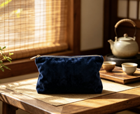 Pochette de rangement portable et pliable en velours de luxe premium pour 4 joueurs de Mahjong, avec fermeture éclair et logo personnalisé