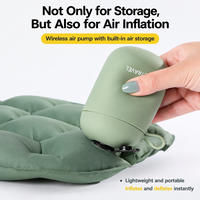 Coussin de siège gonflable portable, imperméable, résistant à l'humidité, en nylon enduit de TPU, gonflage manuel pour le camping, le pique-nique, la plage, la randonnée