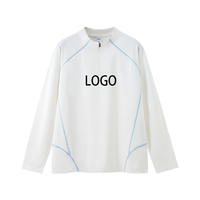 T-shirt à manches longues à fermeture éclair, coupe-vent, en tissu synthétique, couche de base chaude pour la randonnée automne-hiver, directement de l'usine