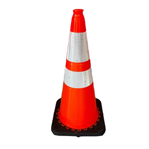 Cono de Seguridad Vial de PVC con Cuello Reflectante para Construcción de Carreteras y Control de Tráfico - Product Image 3