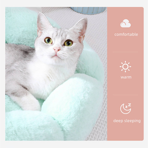 Wool <b>Plush</b> <b>Cat</b> Bed Soft Comfortable Cozy Removable & Washable Pet Furniture for <b>Cats</b> to Rest and Relax - Product Image 2