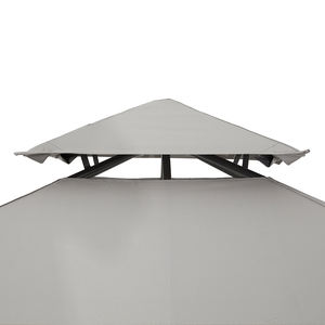 プロモガゼボ3x3mモカダブルルーフツール無料組み立ておよびオンラインショートカートンパッケージキャノピーガゼボ屋外 - Product Image 6