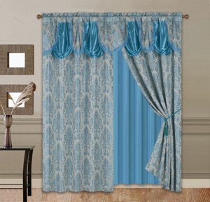 Tenda Classica di Lusso per Hotel in Stile Dubai, 100% Poliestere con Motivo Jacquard, Oscurante Totale per Hotel e Uffici - Product Image 2