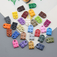 P493 Accessoires de bijoux en acrylique DIY, créatifs et faits à la main, avec briques cœur assemblables 2x2, pour colliers et porte-clés