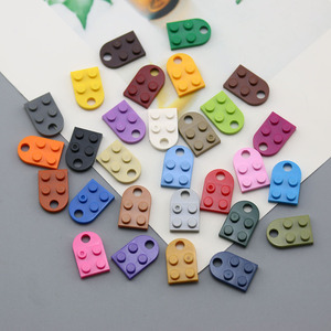 P493 DIY Acrylic Jewelry Accessories Creative Handmade 2x2 Single-<strong>Block</strong> Assemblable Heart <strong>Brick</strong> Necklace Keychain - Product Image 5