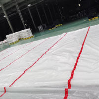 Fournisseur d'usine, bâche en plastique transparente ignifuge et coupe-vent pour échafaudage, 20 x 100 pieds, 6 mil, renforcée par des cordes, polyéthylène
