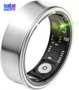 Anneau intelligent <span class=keywords><strong>de</strong></span> santé avancé pour hommes, tracker <span class=keywords><strong>de</strong></span> fitness, surveillance <span class=keywords><strong>de</strong></span> la fréquence cardiaque 24h/24 et 7j/7, suivi du stress, contrôle par application, étanche IP67, titane - Product Image 1