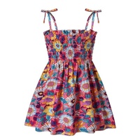 Robe salopette d'été pour bébés filles, robe de cérémonie pour tout-petits, vêtements à imprimé floral, vente en gros de robes pour bébés filles