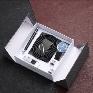 <span class=keywords><strong>Set</strong></span> regalo da <span class=keywords><strong>uomo</strong></span> festa del papà orologio da regalo <span class=keywords><strong>e</strong></span> <span class=keywords><strong>portafoglio</strong></span> portachiavi gemelli astuccio regali aziendali di fascia alta - Product Image 3