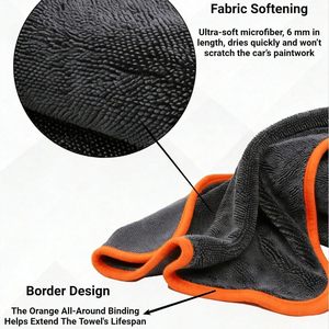 Toalla de Limpieza de Microfibra de Alta Calidad NOVISON, 100% Poliéster (80% Poliéster, 20% Poliamida), Absorbente, para Detallado de Autos y Lavado de Vehículos - Product Image 3