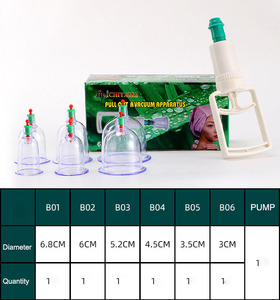 Mesin terapi perangkat vakum Bekam, 6 buah bekam dengan pompa bekam vakum pijat cangkir - Product Image 2