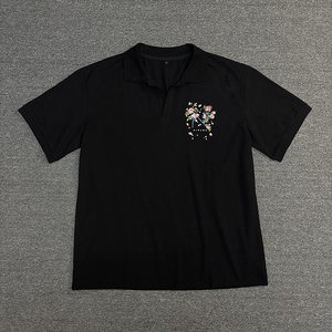 High Quality Heavyweight Organic Cotton T-shirt Dtg Custom Print on Demand Men's Polo t Shirts