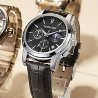 Jam Tangan Pria Mark Fairwhale Baja Tahan Karat Kualitas Terbaik Mewah Tombol Tekan Gesper Tersembunyi Tahan Air Tanggal Hari Olahraga FW-5370
