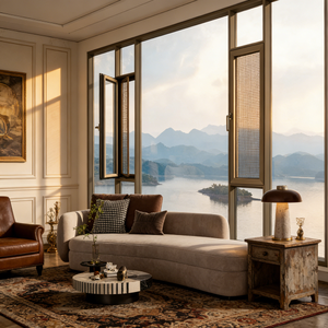 Fenêtre à battant verticale moderne à double vitrage isolant insonorisé, construction robuste et durable résistante à la corrosion - Product Image 1