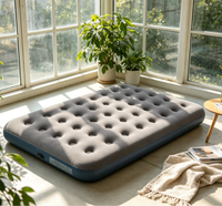 Matelas Gonflable Anti-Fuite Stable pour Adultes, Grand Lit King Size avec Pompe, Lit Temporaire pour Invités