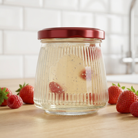 Bouteille en verre hermétique personnalisée pour nid d'oiseau, pot à confiture de fruits, pot de conserve alimentaire avec couvercle à vis, en gros, 150 ml, 280 ml